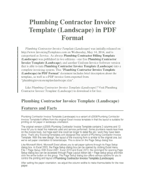 Free Download PDF Books, Printable Contractor Invoice Free Template