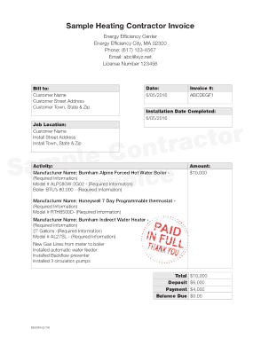 Free Download PDF Books, Sample Contractor Invoice Template
