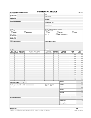 Free Download PDF Books, Draft Commerical Invoice Template