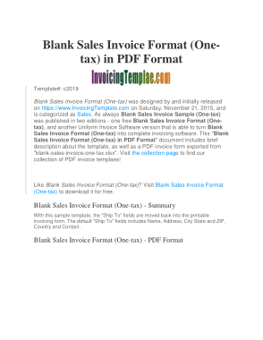 Free Download PDF Books, Sales Tax Format Invoice Sample Template