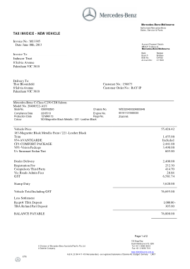 Free Download PDF Books, Vehicle Tax Invoice Template