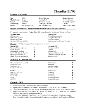 Free Download PDF Books, Chandler Student CV Example Template