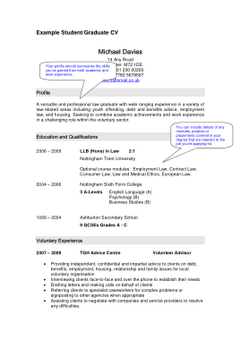 Free Download PDF Books, Student Graduate CV Template