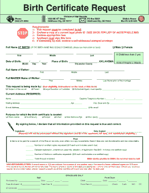 Free Download PDF Books, Birth Certificate Request Form Template