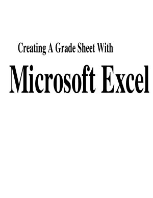 Free Download PDF Books, Creating A Grade Sheet With Microsoft Excel, Excel Formulas Tutorial