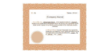 Free Download PDF Books, Stock Certificate Word Template