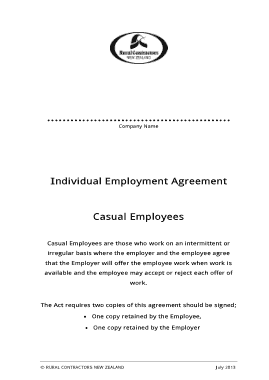 Free Download PDF Books, Casual Individual Employment Agreement Template