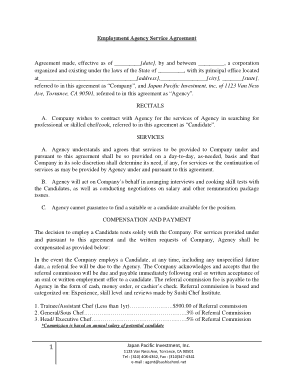 Free Download PDF Books, Employment Agency Service Agreement Template