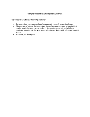 Free Download PDF Books, Hospitalist Employment Contract Agreement Template