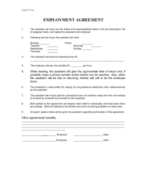 Free Download PDF Books, Sample Employment Agreements Template