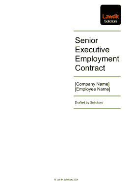 Free Download PDF Books, Senior Executive Employment Contract Agreement Template