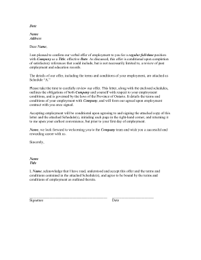Free Download PDF Books, Offer Letter and Employment Agreement Contract Template