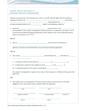 Free Download PDF Books, Employment Mutual Separation Agreement Template