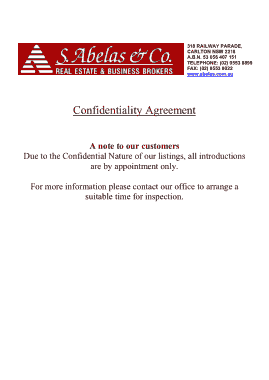 Free Download PDF Books, Real Estate Confidentiality Agreement Template