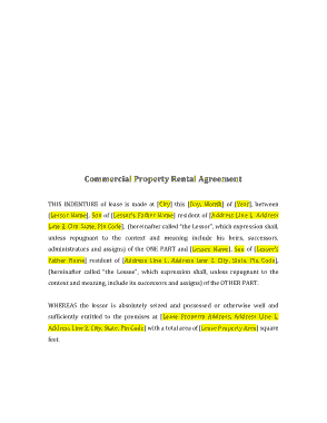 Free Download PDF Books, Commercial Property Rental Agreement Template