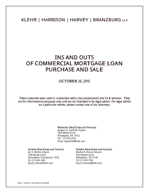 Free Download PDF Books, Ins Outs of Commercial Mortgage Loan Purchase Agreement Template