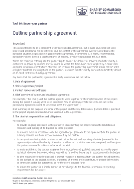 Free Download PDF Books, Outline Partnership Agreement Template