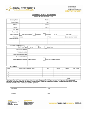 Free Download PDF Books, Equipment Rental Agreement Form Template