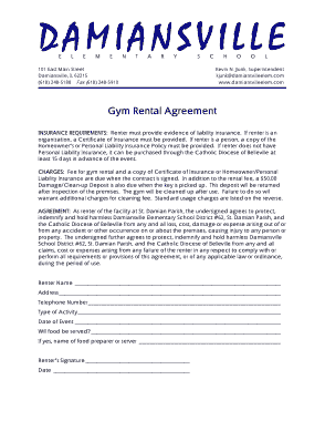 Free Download PDF Books, Gym Rental Agreement Template