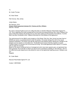 Free Download PDF Books, Rental Agreement Letter Example Template