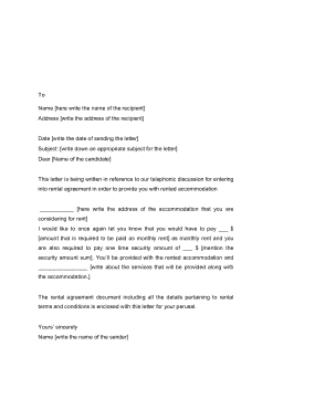 Free Download PDF Books, Rental Agreement Letter Free Template