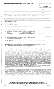 Free Download PDF Books, Purchase and Sale of Business Contract Agreement Template