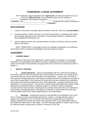 Free Download PDF Books, Trademark License Agreement Sample Template