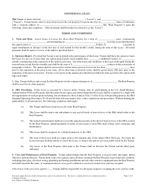 Free Download PDF Books, Basic Commercial Lease Agreement Format Template