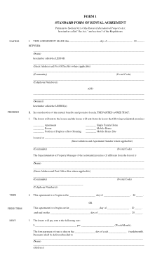 Free Download PDF Books, Standard Rental Agreement Template