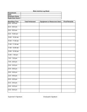 Free Download PDF Books, Daily Employee Time Log Template
