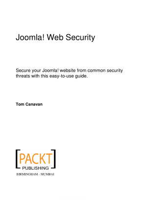 Joomla Web Security, Joomla Ecommerce Template Book