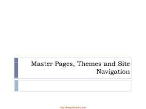 Master Pages Themes Navigation And Site Navigation &#8211; Asp.Net Lecture 9