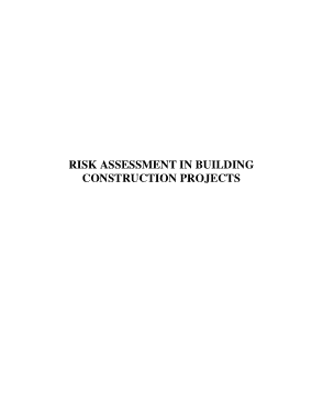Free Download PDF Books, Risk Assessment In Building Construction Projects Template