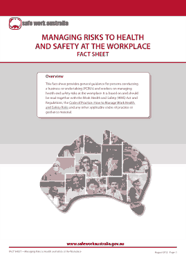 Free Download PDF Books, Managing Risks to Health and Safety at Workplace Template