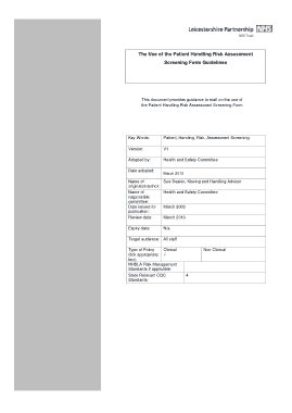 Free Download PDF Books, Patient Manual Handling Risk Assessment Form Template