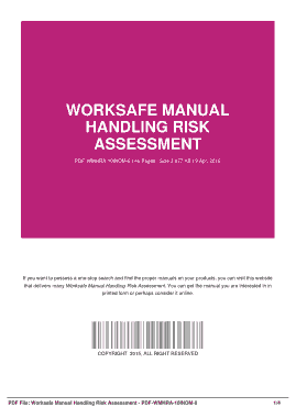 Free Download PDF Books, Worksafe Manual Handling Risk Assessment Template