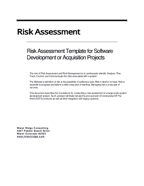 Free Download PDF Books, Product Development Risk Assessment Template