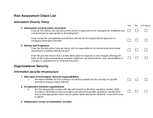 Free Download PDF Books, Risk Assessment Checklist Template