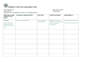 Free Download PDF Books, Community Event Risk Assessment Form Template