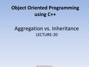Object Oriented Programming Using C++ Aggregation Vs Inheritance &#8211; C++ Lecture 20