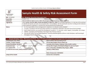 Free Download PDF Books, Generic Safety Risk Assessment Form Template