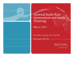 Free Download PDF Books, Internal Audit Risk Assessment and Planning Template
