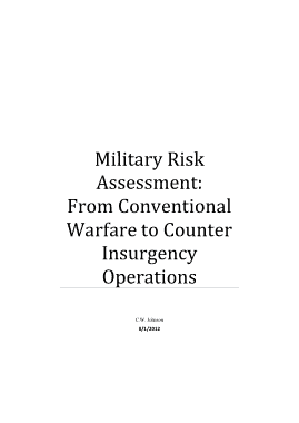 Free Download PDF Books, Military Risk Assessment From to Counter Insurgency Operations Template