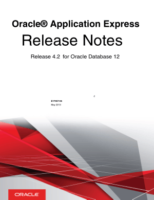 Free Download PDF Books, Oracle Application Express Release Notes For Oracle Database 12
