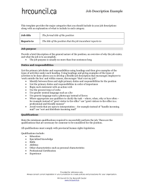 Free Download PDF Books, Resume Job Description Example Template