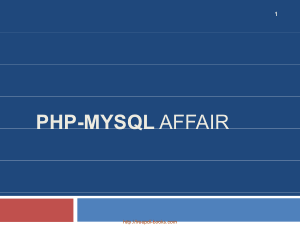 PHP And MySQL Affair &#8211; PHP Lecture 9
