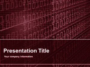 Free Download PDF Books, Technology Red Binary PowerPoint Template