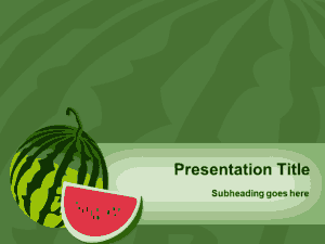 Free Download PDF Books, Watermelon PowerPoint Template