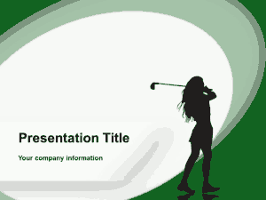 Free Download PDF Books, Woman Golf PowerPoint Template