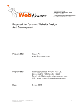 Free Download PDF Books, Dynamic Website Design and Development Proposal Template